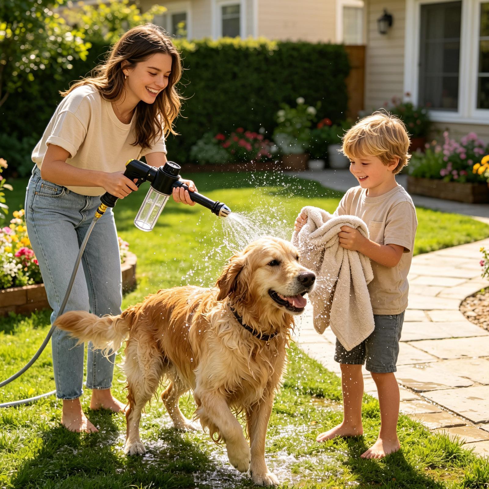 Garden Hose Nozzle - 정원용 호스 스프레이 노즐, 폼 병