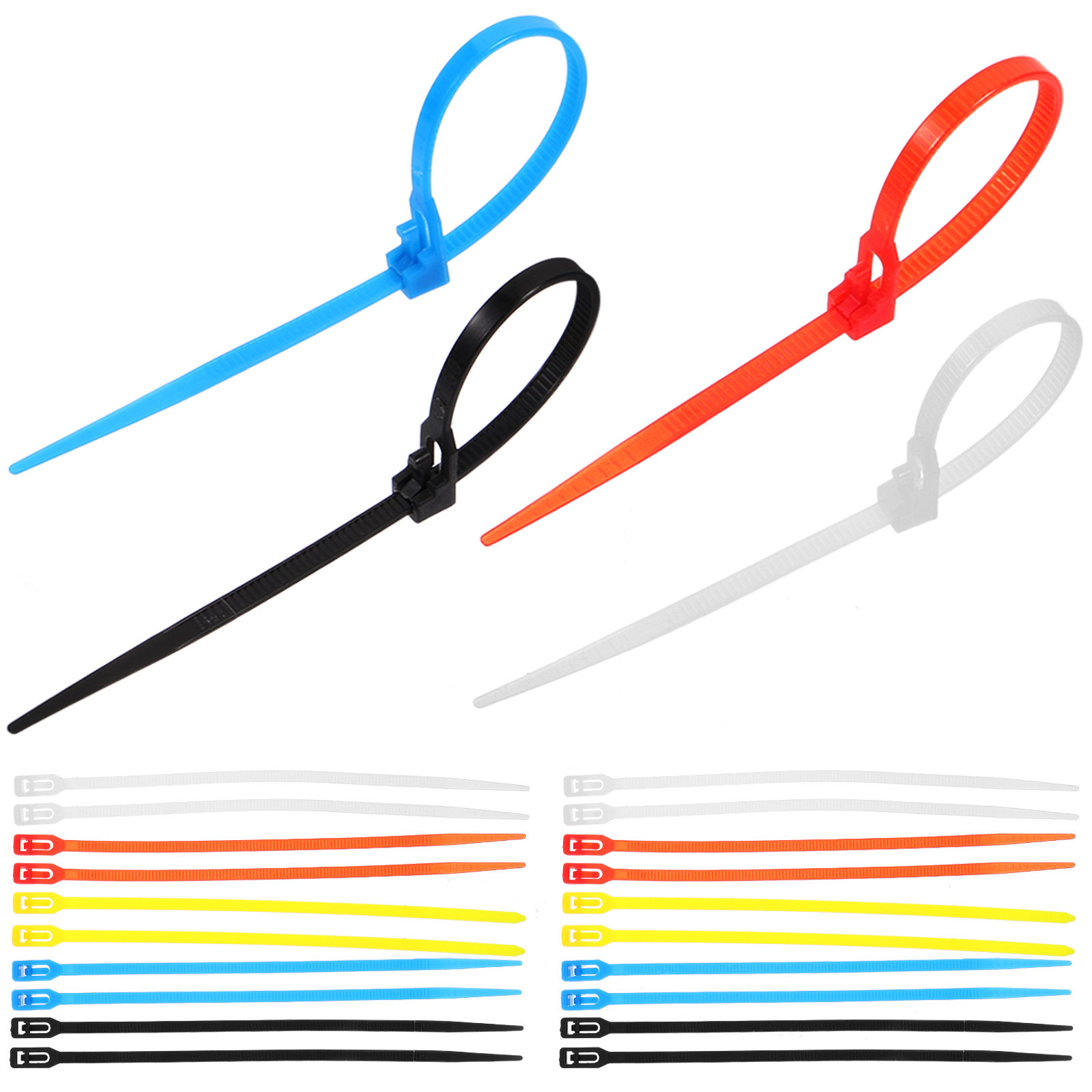 Garden Wire Twist Tie - 500개 나일론 케이블 타이, 자동 잠금