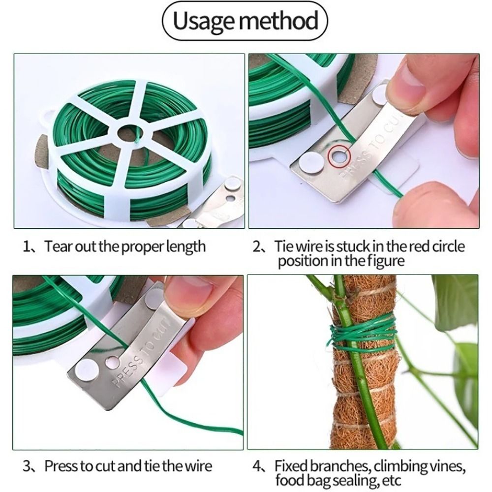 1Pcs 철 와이어 케이블 타이 식물 번들 철 와이어  - Garden Wire Twist Tie 리뷰 및 가격