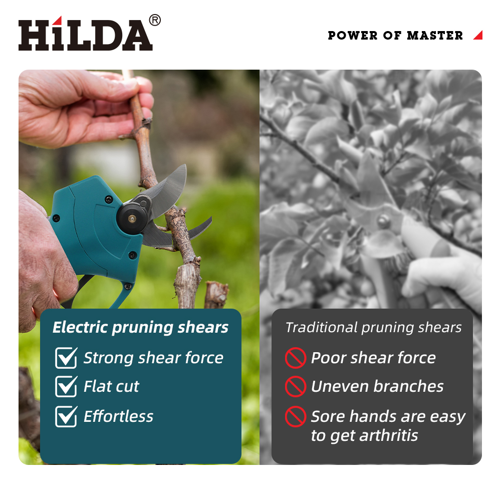 HILDA 18V 브러시리스 무선 전기 가지치기 가위  - Gardening Tools Usa 리뷰 및 가격