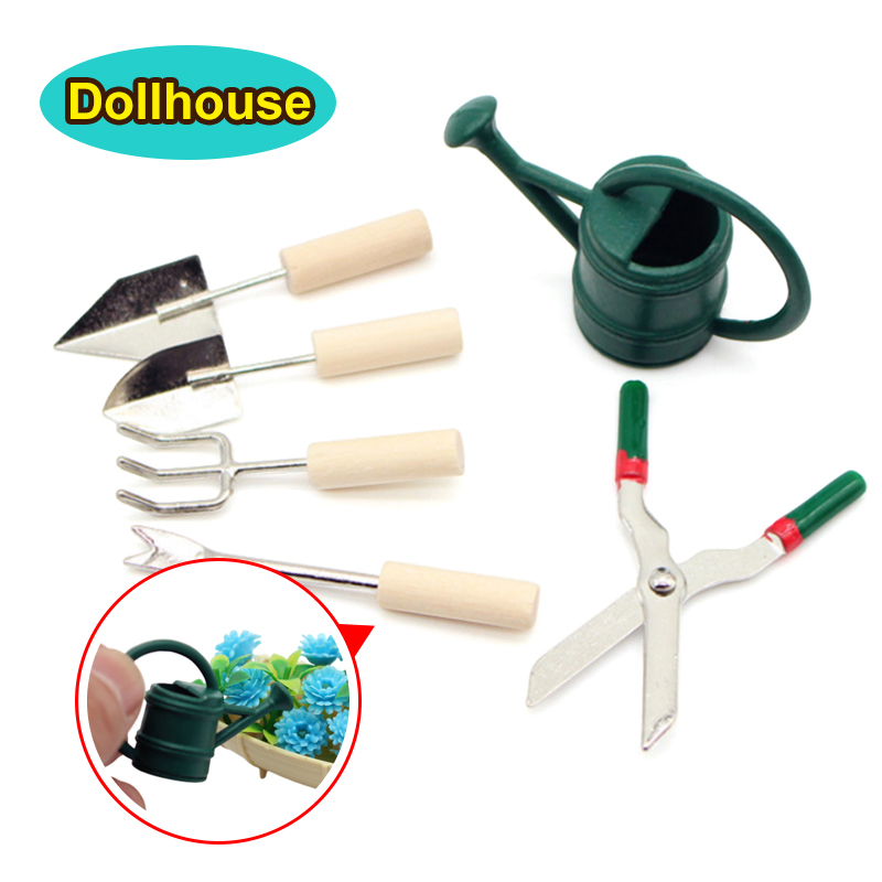 1/12 인형집 시뮬레이션 물뿌리개 삽 가위 세트 인형 - Gardening Tools For Home 리뷰 및 가격