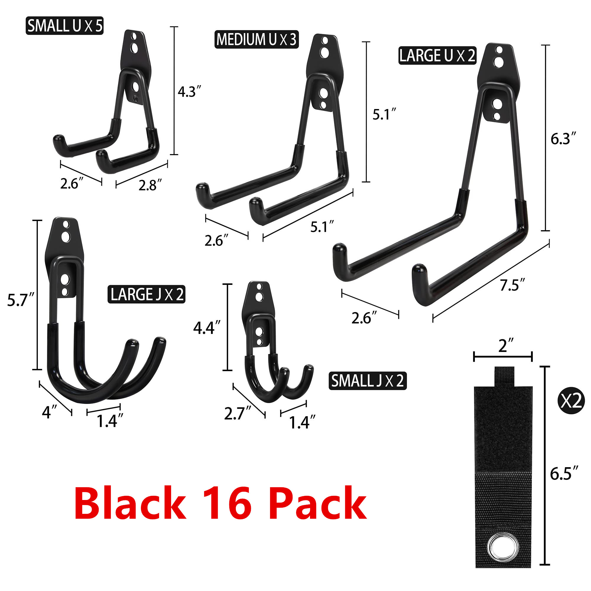 16개의 고하중 금속 차고 벽걸이 후크, 자전거, 사다 - Gardening Tools Screwfix 리뷰 및 가격