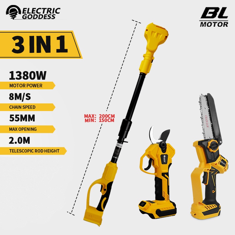 브러시리스 6인치 전기 체인톱 텔레스코픽 폴 전정기 높 - Gardening Tools Usa 리뷰 및 가격