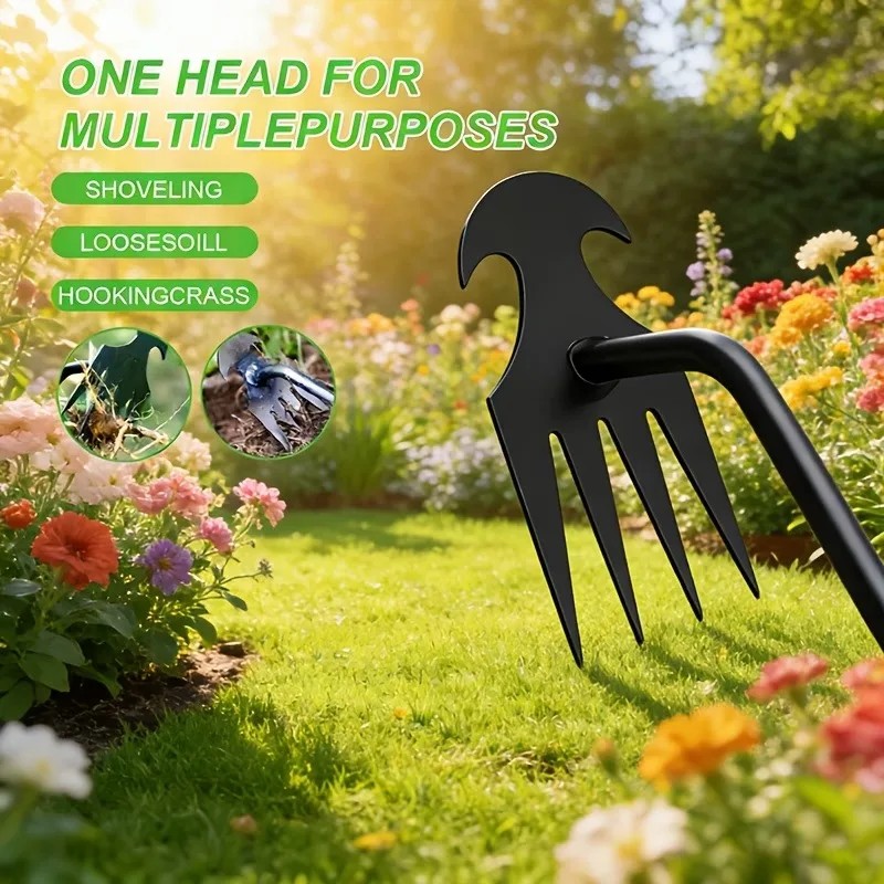 4개의 톱니가 있는 망간강 제초기(손잡이 포함) 다기능 - Gardening Hand Tools Yard 리뷰 및 가격